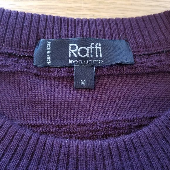 RAFFI Linea Uomo Merino Wool Blend Sweater Sz Mens Medium M EUC - Picture 4 of 7